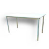 Mesa casino 120x75x75 - formalita blanca - estructura gris mercurio