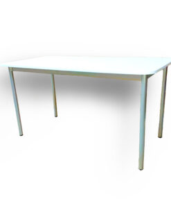 Mesa casino 120x75x75 - formalita blanca - estructura gris mercurio