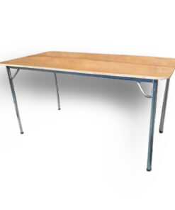 Mesa casino 120x75x75 - formalita roble - estructura gris mercurio
