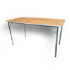 Mesa casino 240x75x75 - formalita roble - estructura gris mercurio