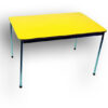 Mesa kinder 120x70x55 - formalita amarilla - estructura gris mercurio