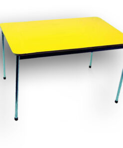Mesa kinder 120x70x55 - formalita amarilla - estructura gris mercurio