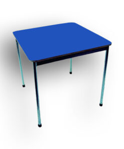 Mesa kinder 70x70x55 - formalita azul - estructura gris mercurio