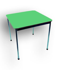 Mesa kinder 70x70x55 - formalita verde - estructura gris mercurio