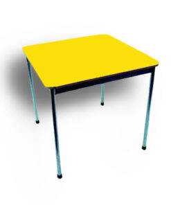 Mesa kinder 70x70x55 - formalita amarilla - estructura gris mercurio