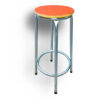 Piso 65cm - formalita naranja - estructura gris mercurio