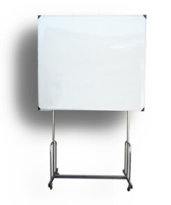 Pizarra movil 120x100 - formalita blanca – estructura gris mercurio