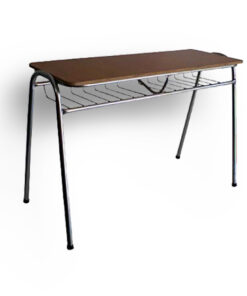 Pupitre bipersonal standard N1 - formalita roble - estructura gris mercurio