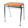 Pupitre unipersonal standard N1 - formalita roble - estructura gris mercurio