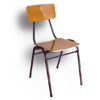 Silla escolar standard N1 - formalita roble - estructura burdeo