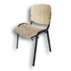 Silla iso - terciado natural - estructura negra