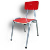 Silla kinder - formalita roja - estructura gris mercurio
