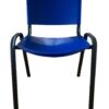 Silla iso – asiento y respaldo metálico azul – estructura negra