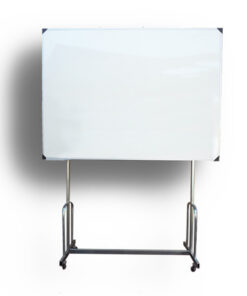 Pizarra movil 180x100 - formalita blanca – estructura gris mercurio